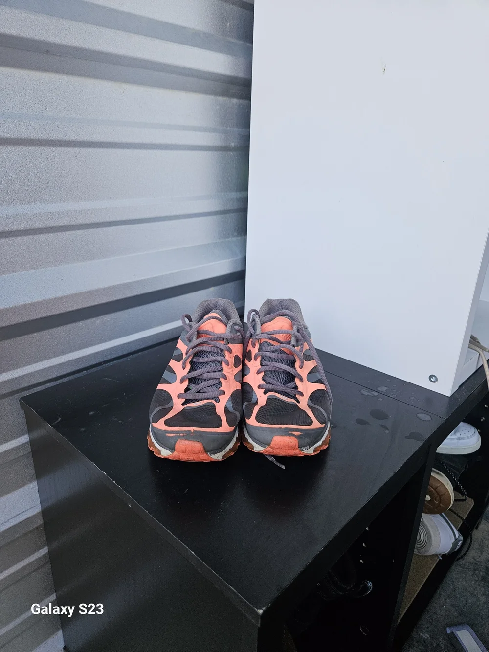 Nike Air Max+ 2012 Women’s 7 Dark Grey Coral Orange Running Shoes